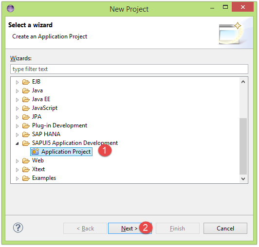 New SAPUI5 Application Project