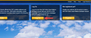 Log On HANA Cloud Platform