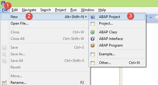 New ABAP Project