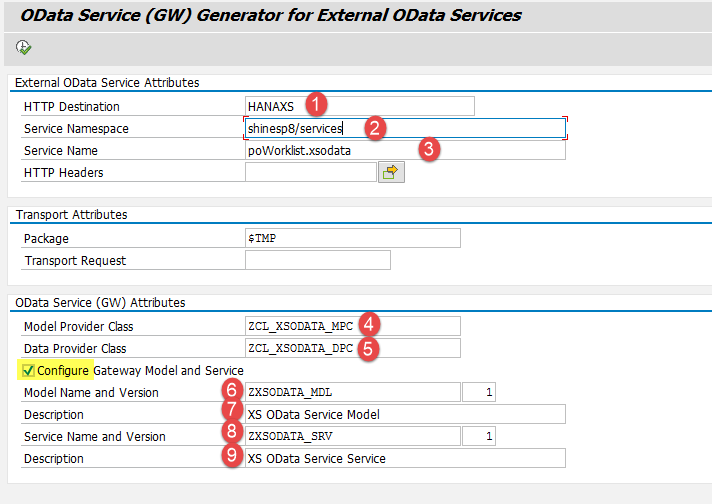 ODate Service Genarator for HANA XS