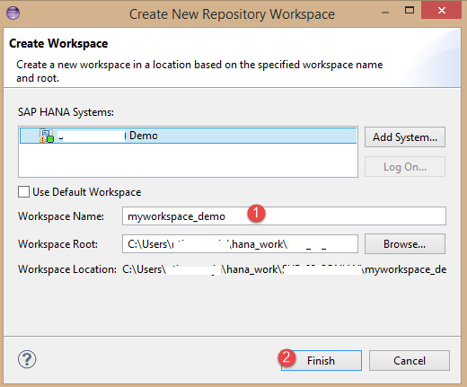 Create New Repository Workspace