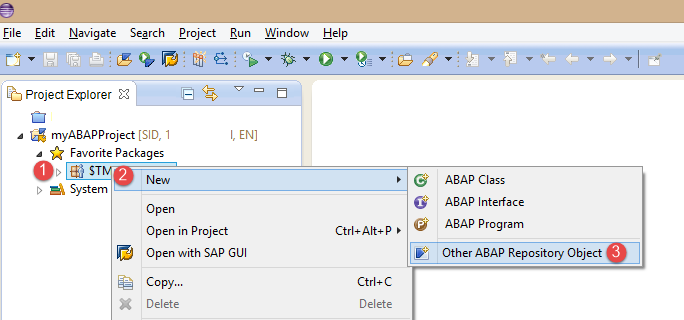 New ABAP Repository Object