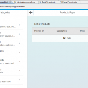 SAPUI5 Split App Output-1