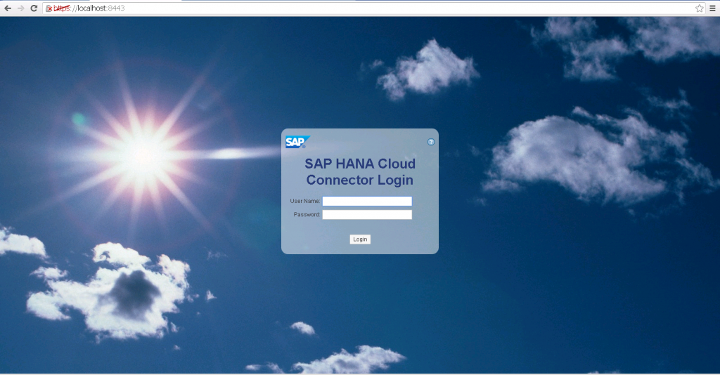 SAP Cloud Connector Login
