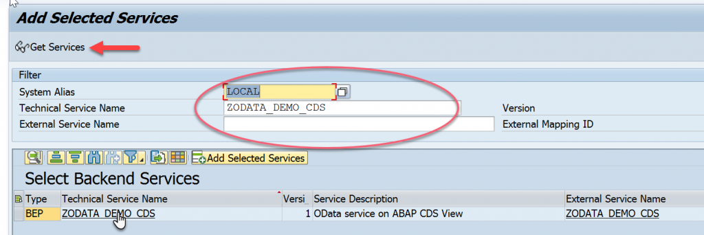 Activate ABAP CDS View OData Service