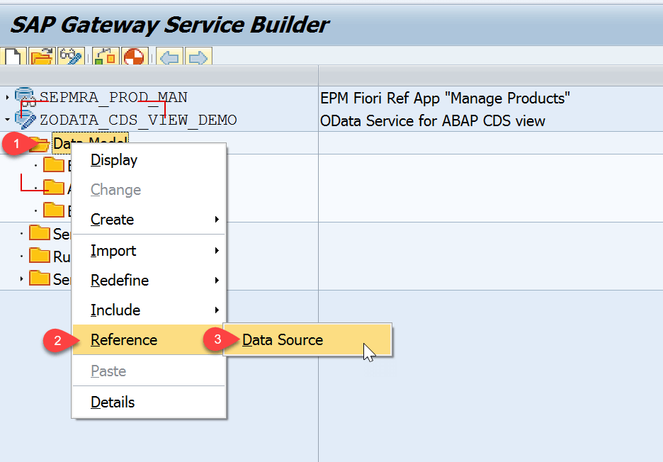 Data Source Reference in SEGW