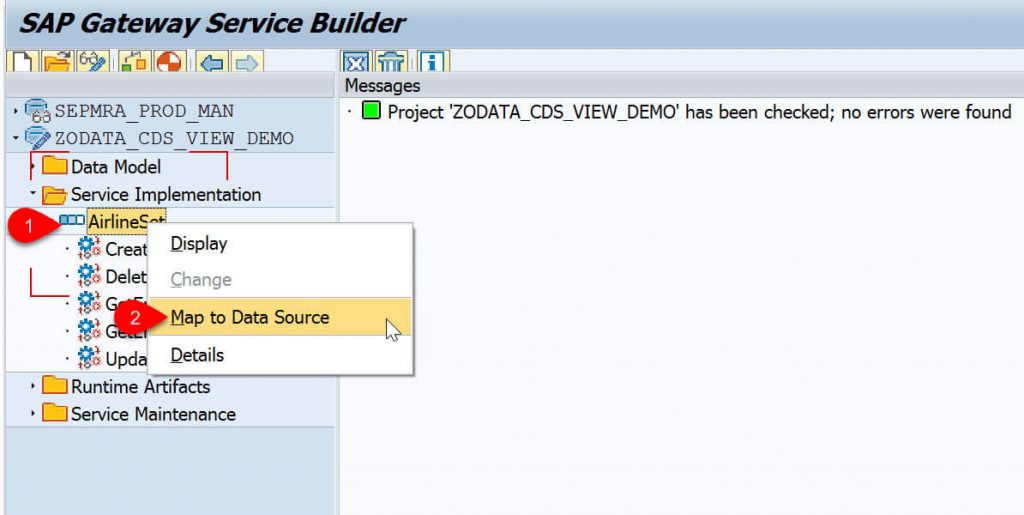 OData ABAP CDS View Mapping Editor