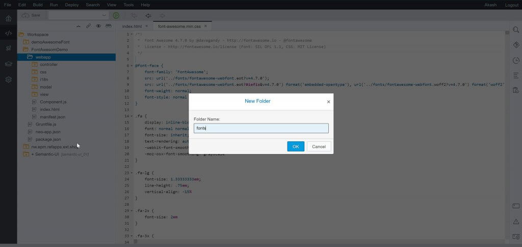 FontAwesome in SAPUI5 11
