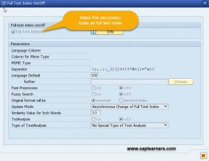 Full Text Index in SAP HANA DB 3