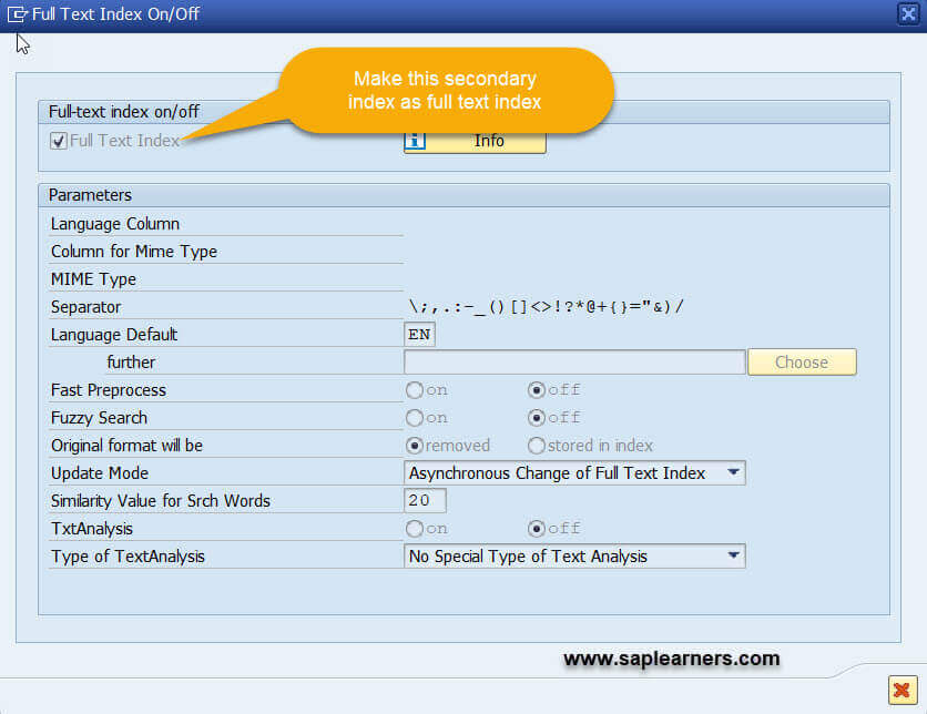 Full Text Index in SAP HANA DB 3