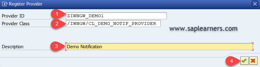 Configure Notifications in Fiori 2.0Backend System Step13