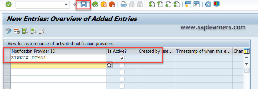 Configure Notifications in Fiori 2.0Backend System Step15
