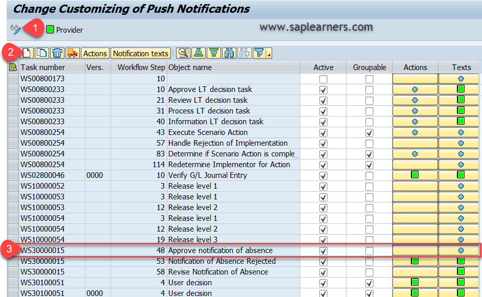 Configure Notifications in Fiori 2.0Backend System Step21