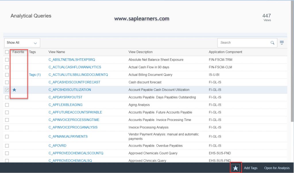 Query Browser in S4HANA Analytics