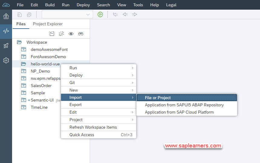 Deploy VueJS application in SAP Cloud Platform Step2