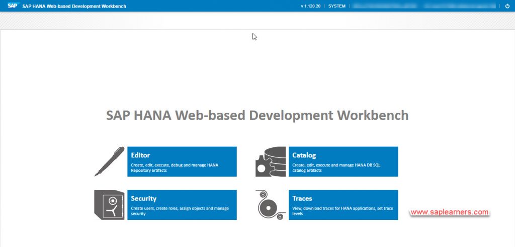 SAP HANA Web-based Development Workbench