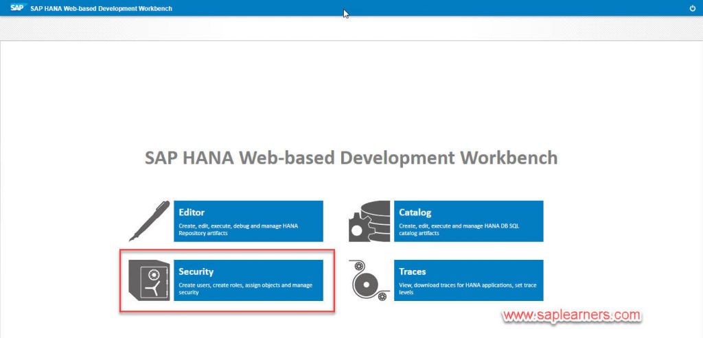 SAP HANA Web based Development Workbench Security