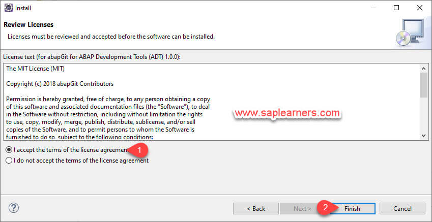 Install abapGit in Eclipse ADT Step4