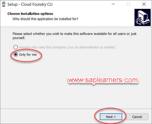 Download and Install Cloud Foundry CLI Step3