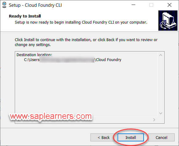 Download and Install Cloud Foundry CLI Step4