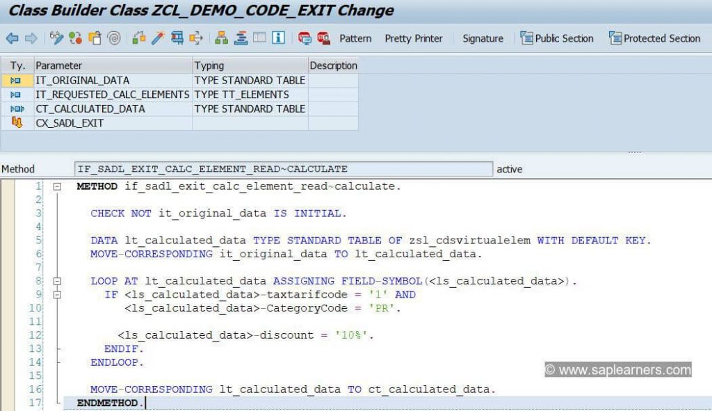 Virtual Element ABAP Code Exists in CDS View Step4