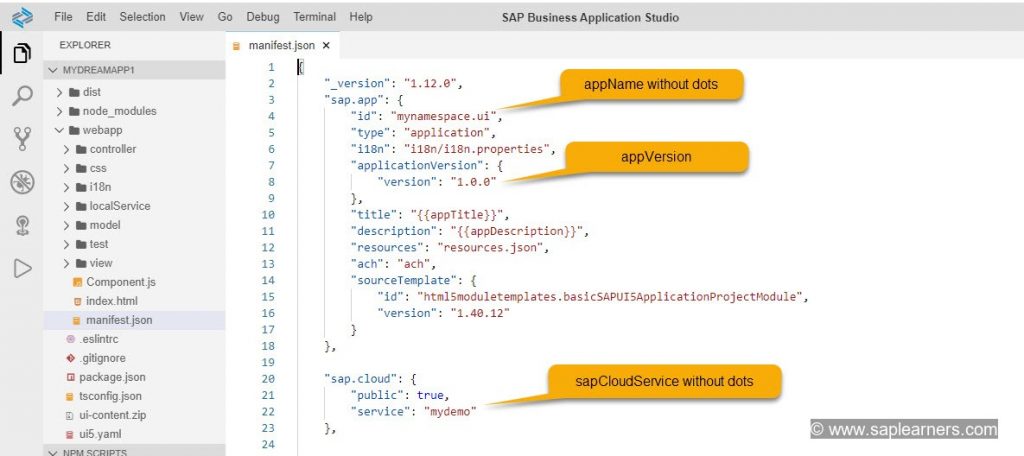 Build Depoy and Run Fiori App in SAP Cloud Foudnry Step9