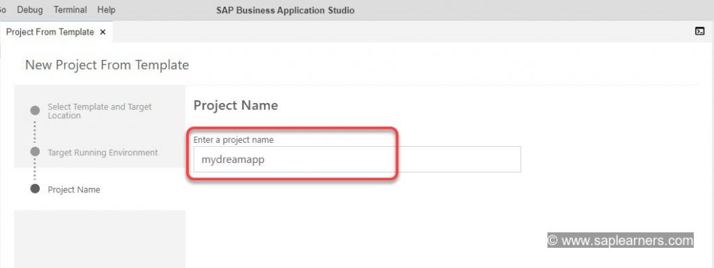 Fiori App in SAP Business Application Studio Step5