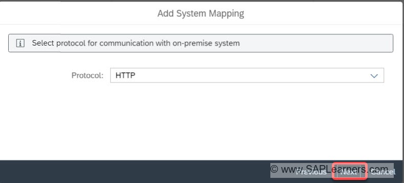Cloud Connector Setup to SCP Cloud Foundry Environment Step5