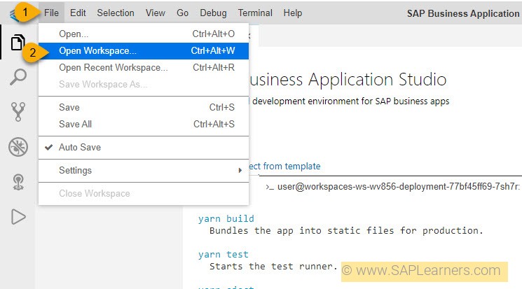 Microsoft Fluent UI React App in SAP Business Application Studio Step4