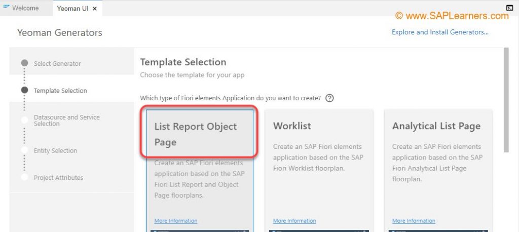 SAP Fiori Elements App in Business Application Studio Step4
