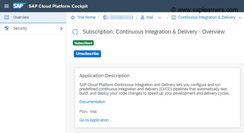 SAP Cloud Platform Continuous Integration and Delivery Service Step2