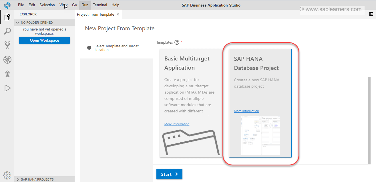 SAP HANA Database Project Step2