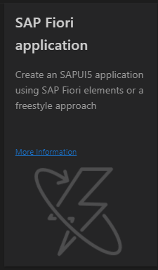 SAP Fiori Tools SAP Fiori Application New Project Template