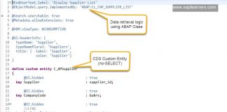 ABAP CDS Custom Entity