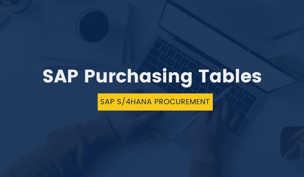 SAP Purchase Order Tables