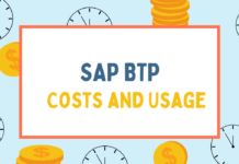 SAP BTP Cockpit Costs and Usage