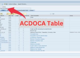 ACDOCA Table in SAP S/4HANA